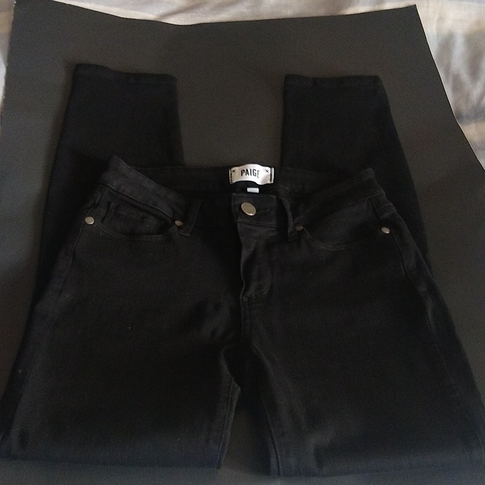 Paige skinny black jeans size 25 Verdugo ankle